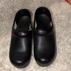 Dansko black clogs shoes slip on mules 36